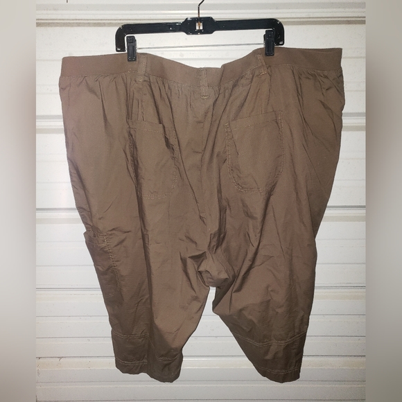 5X Plus Size 34/36W Brown Capris cropped Pants liz&me - Picture 3 of 4